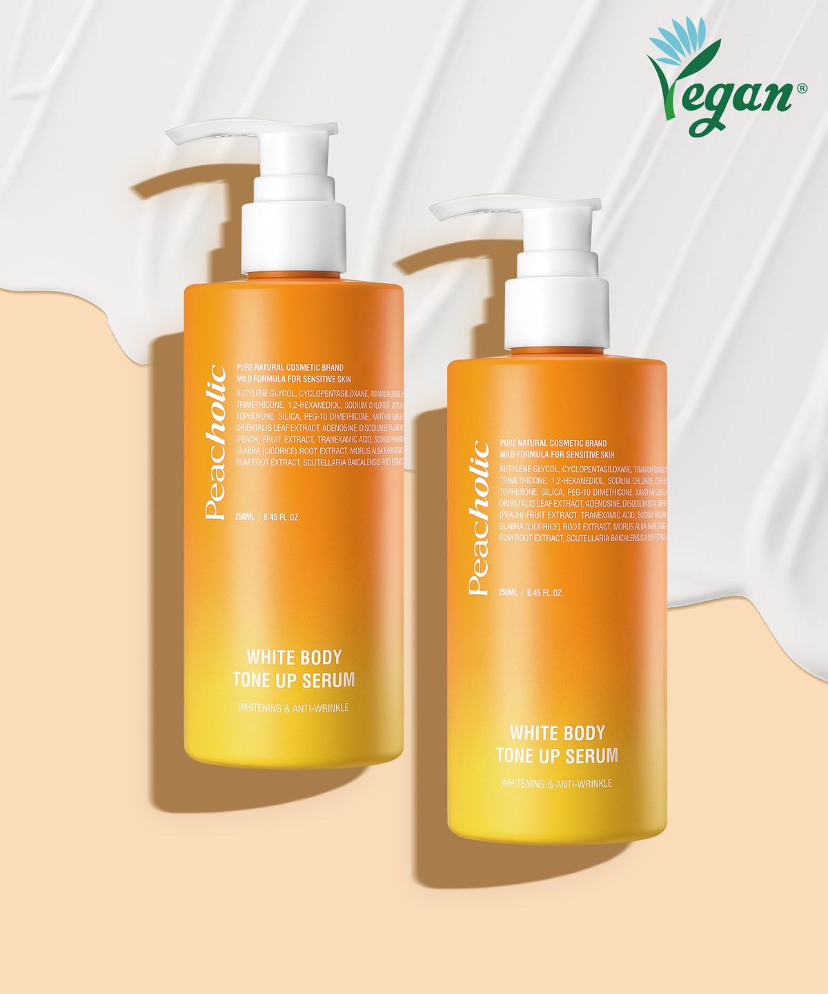 피치홀릭(PEACHOLIC) [SET] 화이트 바디 톤업 세럼 250ml x 2개입
