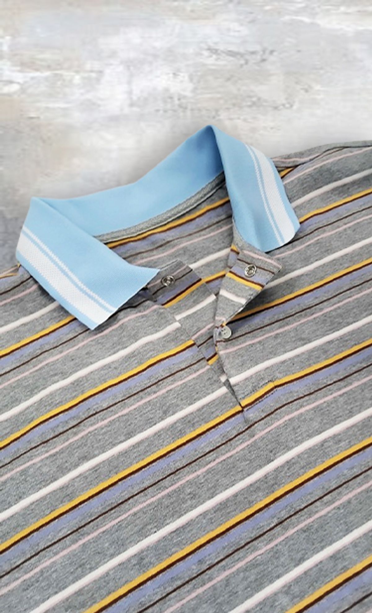 오디너리피플(ORDINARY PEOPLE) RE : SHIRT 05 - PK Stripe Shorts Layered Shirt (GRAY)