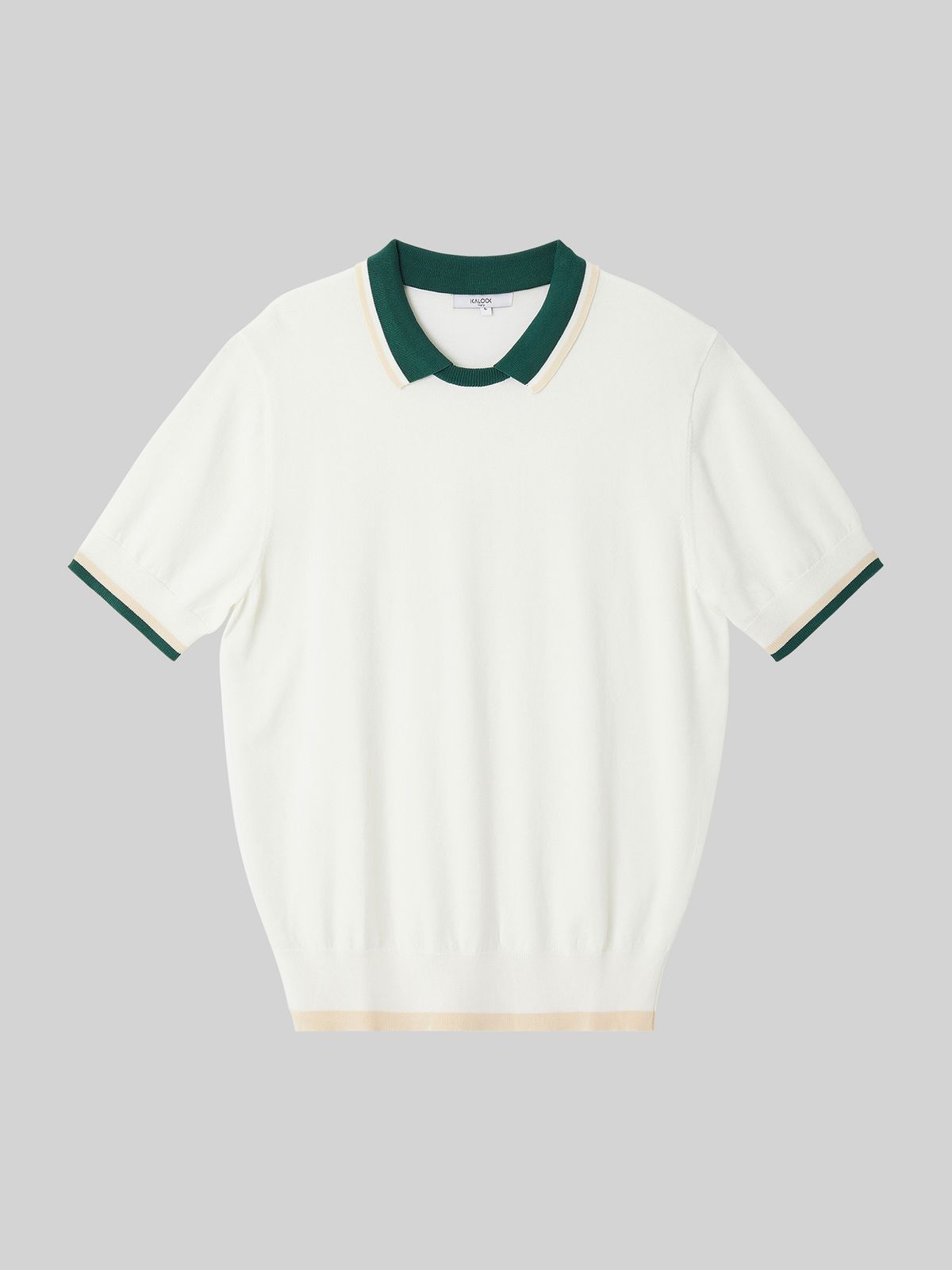 이카룩(IKALOOK) 라이프앤 골프 라운드 카라 반팔 니트 티 CSTEE113