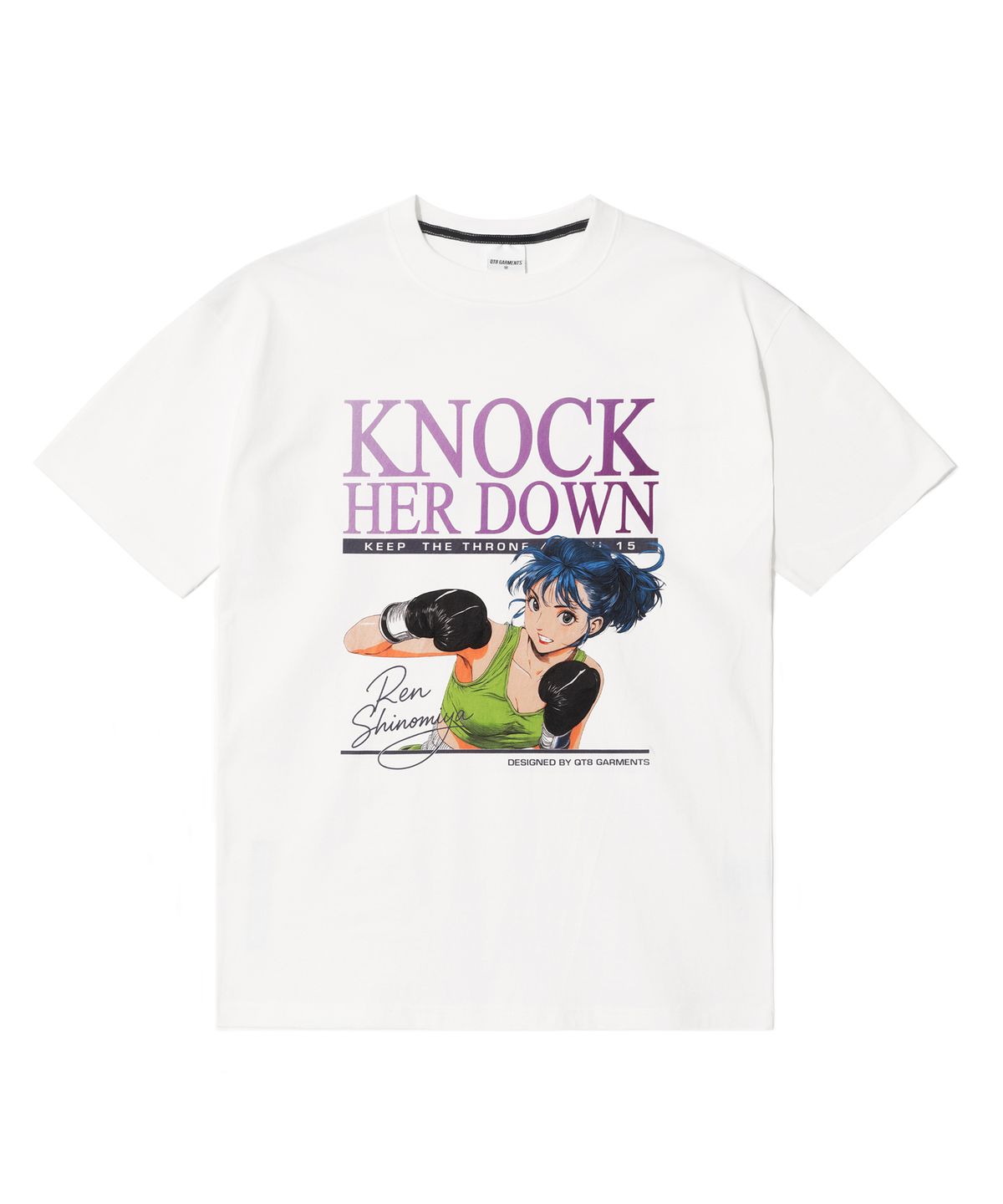 큐티에잇 가먼츠(QT8 GARMENTS) OC Knock Her Down Tee (Ivory)