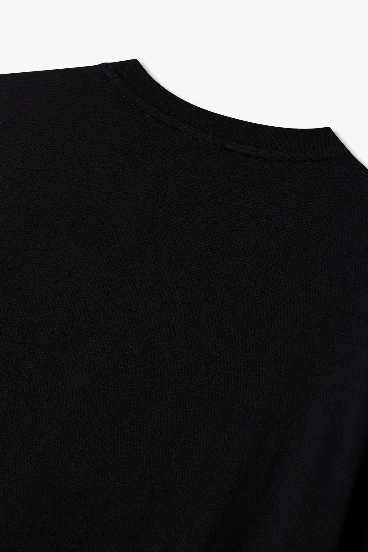 아르마니 익스체인지(ARMANI EXCHANGE) 남성 배색 레이어드 헴 코튼 티셔츠_블랙 A415130027