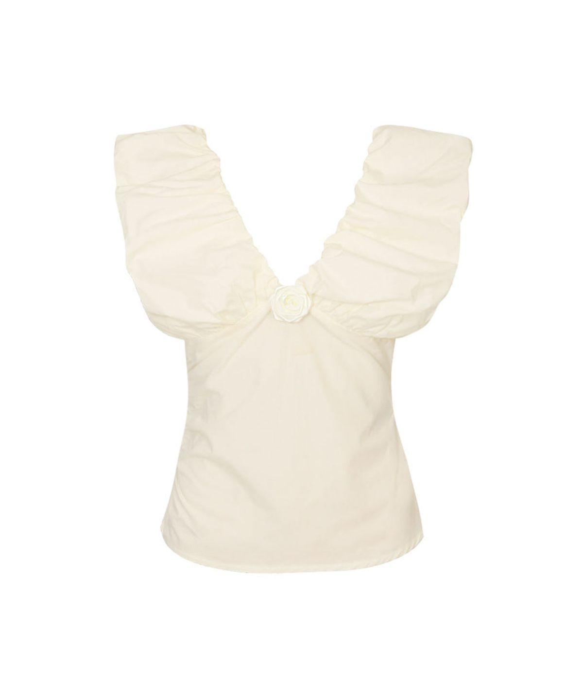 루루서울(LOULOUSEOUL) Volume Puff Blouse (Cream)