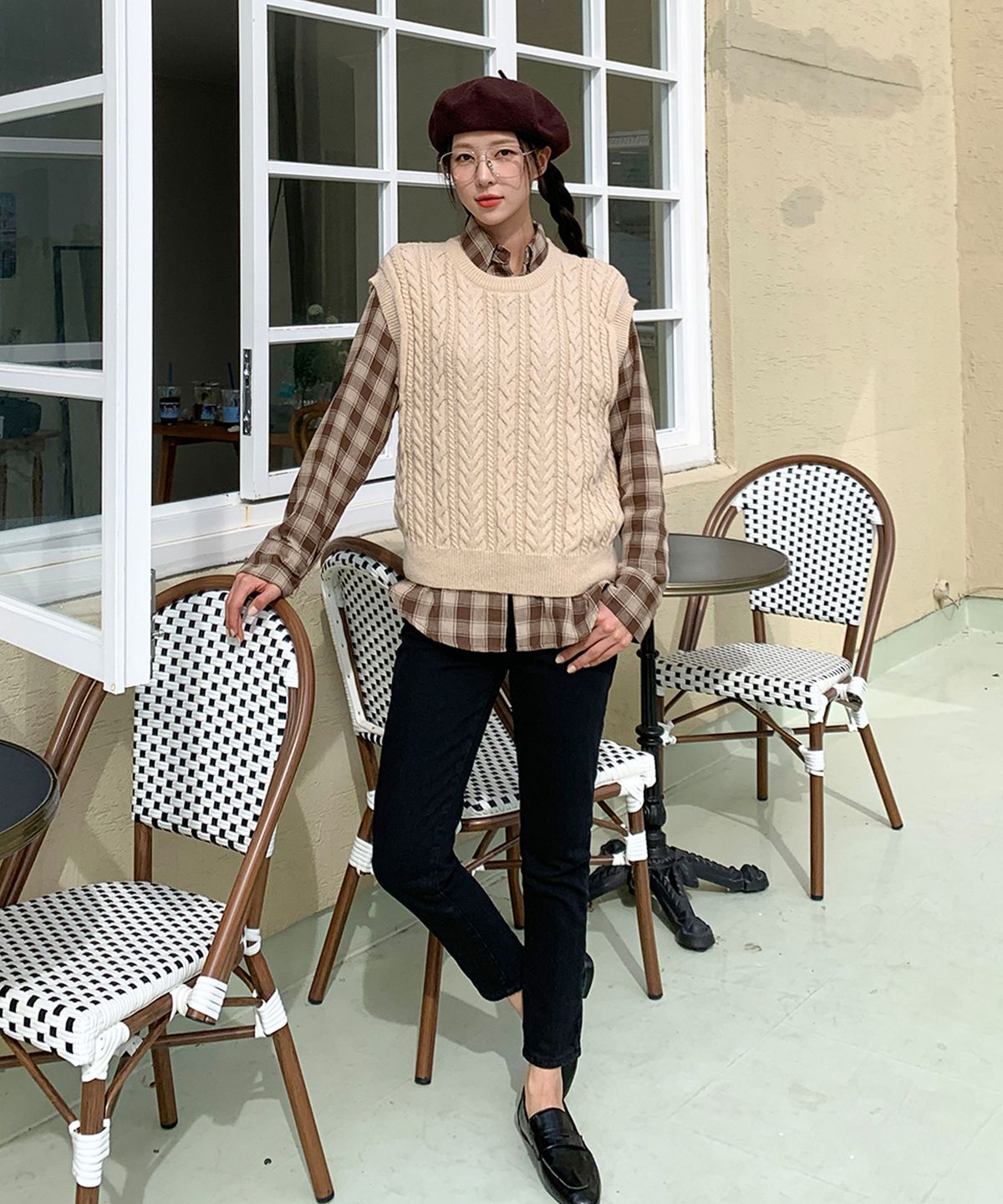 빼빼(BBAEBBAE) 빅사이즈 기모안감 밴딩 데님팬츠
