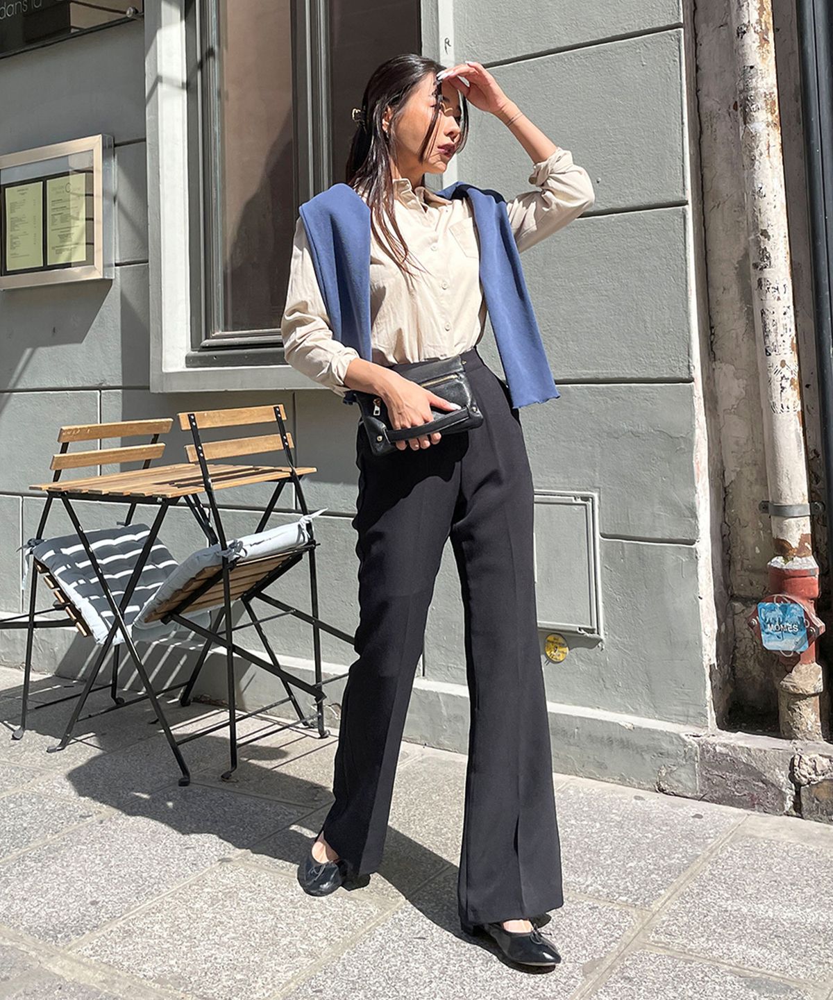 빼빼(BBAEBBAE) 빅사이즈 히든밴딩 베이직 부츠컷 롱슬랙스