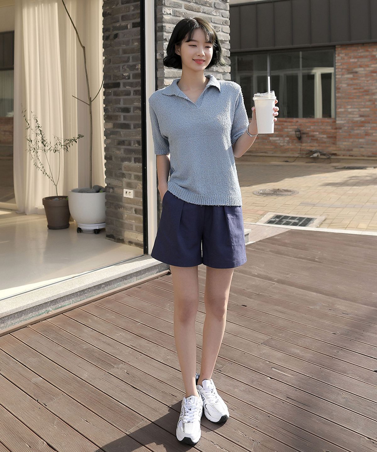 빼빼(BBAEBBAE) 올밴딩 린넨 4부 반바지