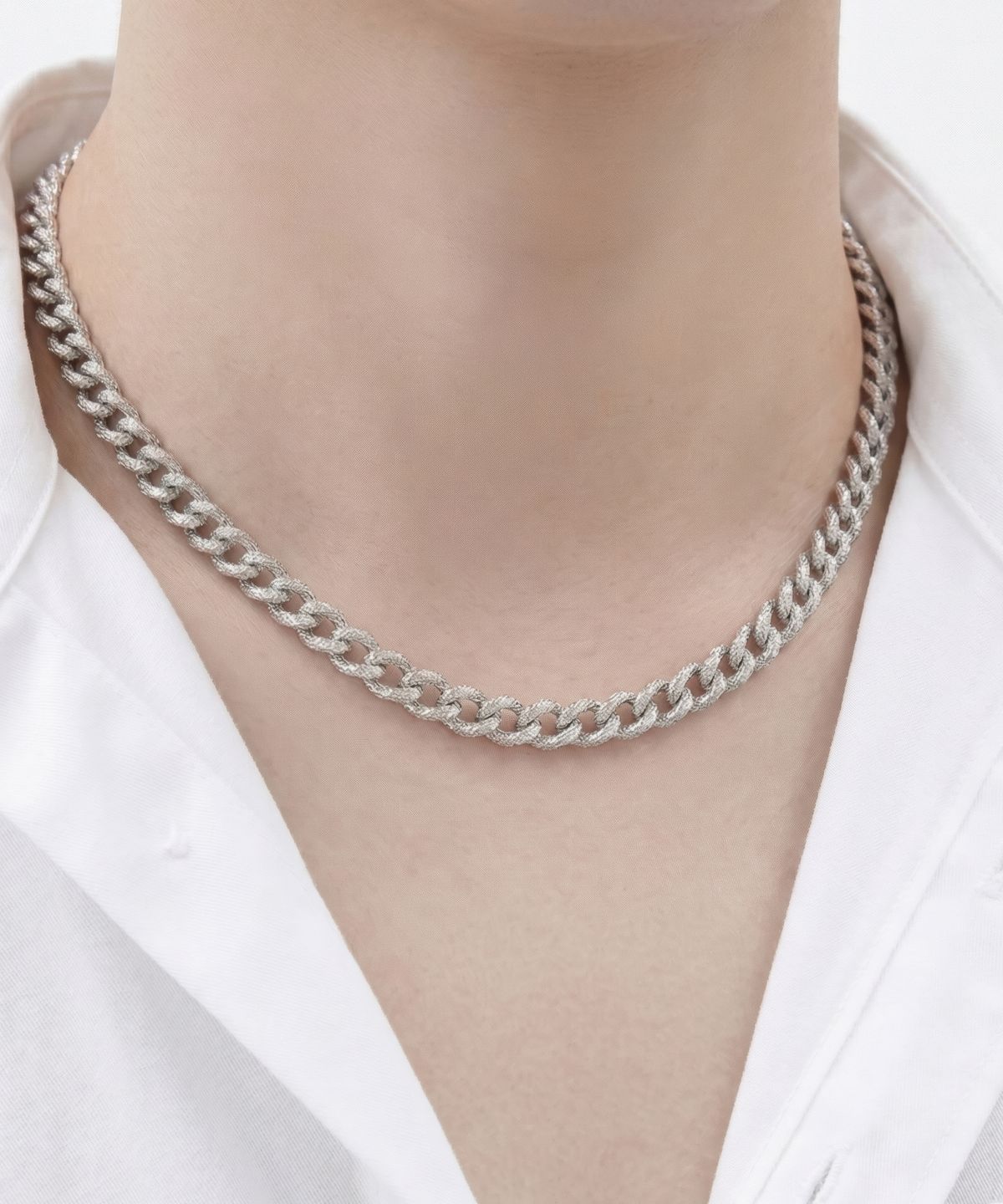 베이스클레프(BASSCLEF) 남성 목걸이 써지컬스틸 체인 CLEF BLING LONG NEC