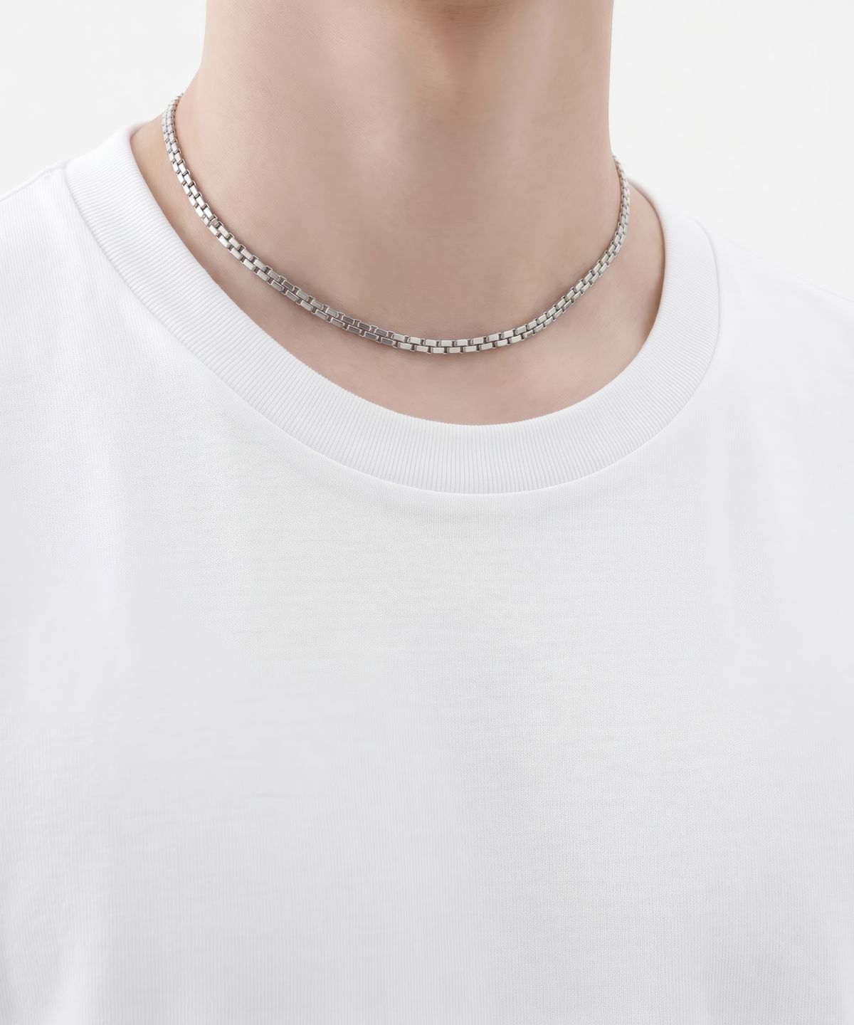 베이스클레프(BASSCLEF) 남자 초커 목걸이 체인 써지컬 CLEF FLAT NEC Choker