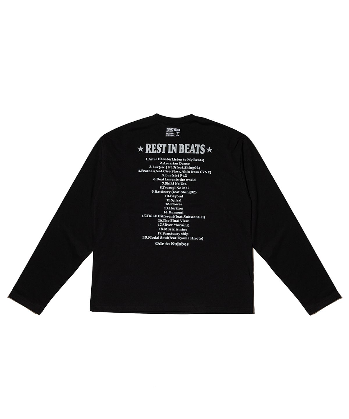 땡스메시아(THANKS MESSIA) ODE TO NUJABES LONG SLEEVE-BLACK