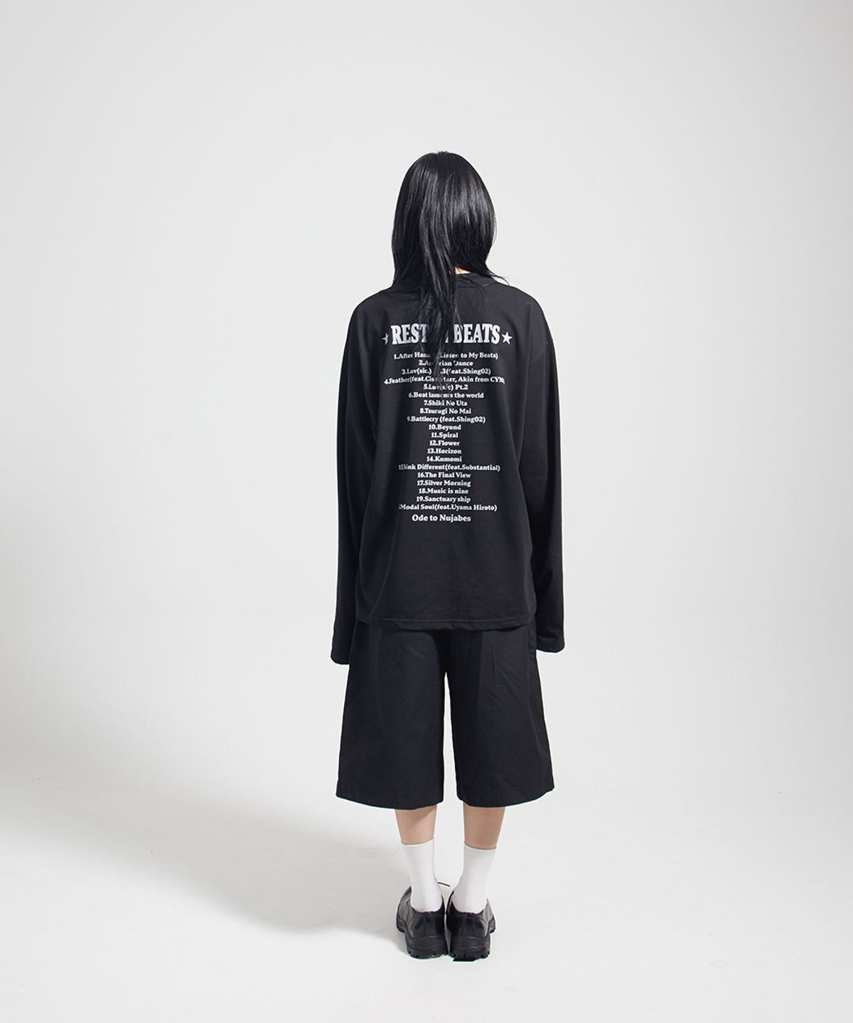 땡스메시아(THANKS MESSIA) ODE TO NUJABES LONG SLEEVE-BLACK