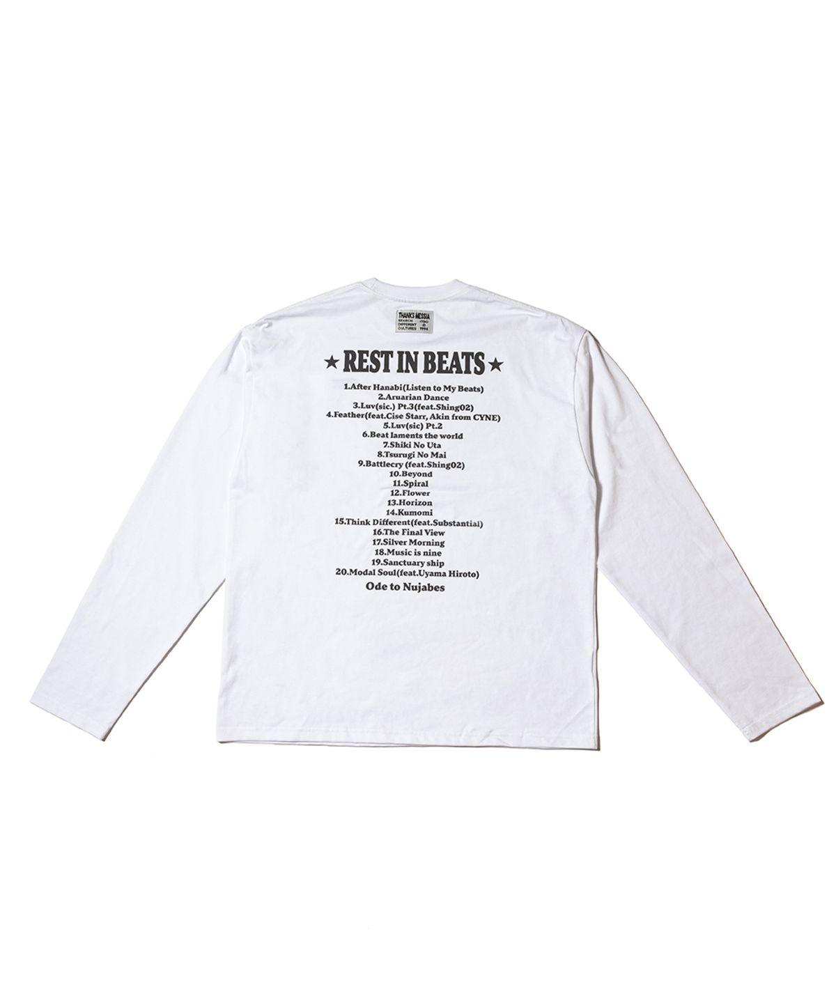 땡스메시아(THANKS MESSIA) ODE TO NUJABES LONG SLEEVE-WHITE
