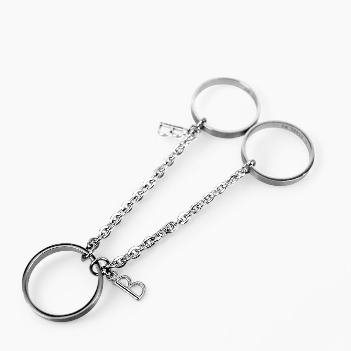 베이스클레프(BASSCLEF) 남자 반지 체인 연결 레이어드 TRIPLE CHAIN