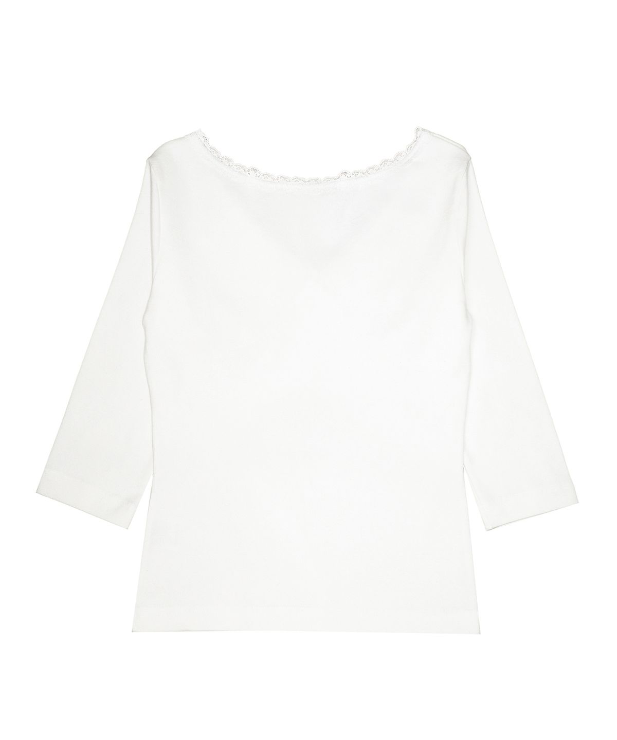 미니멀페어(MINIMALPAIR) Rabbit Lace V-Neck Tee White