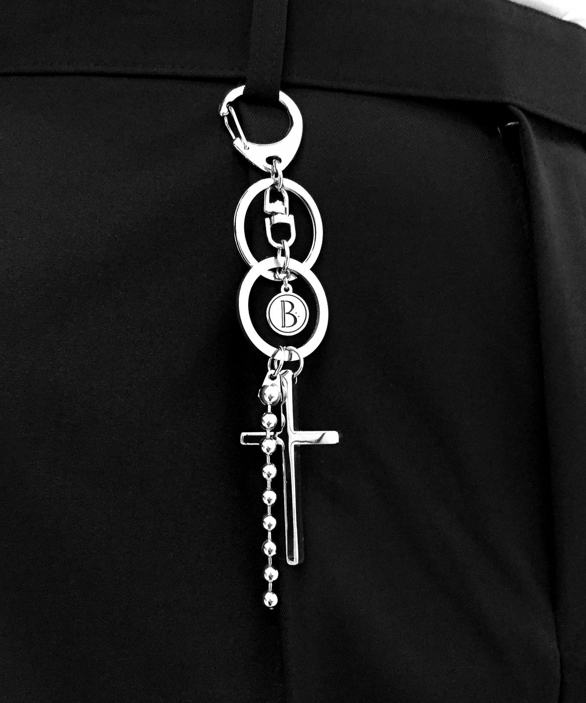 베이스클레프(BASSCLEF) 남자 십자가 키링 열쇠고리 CLEF Cross Key Ring