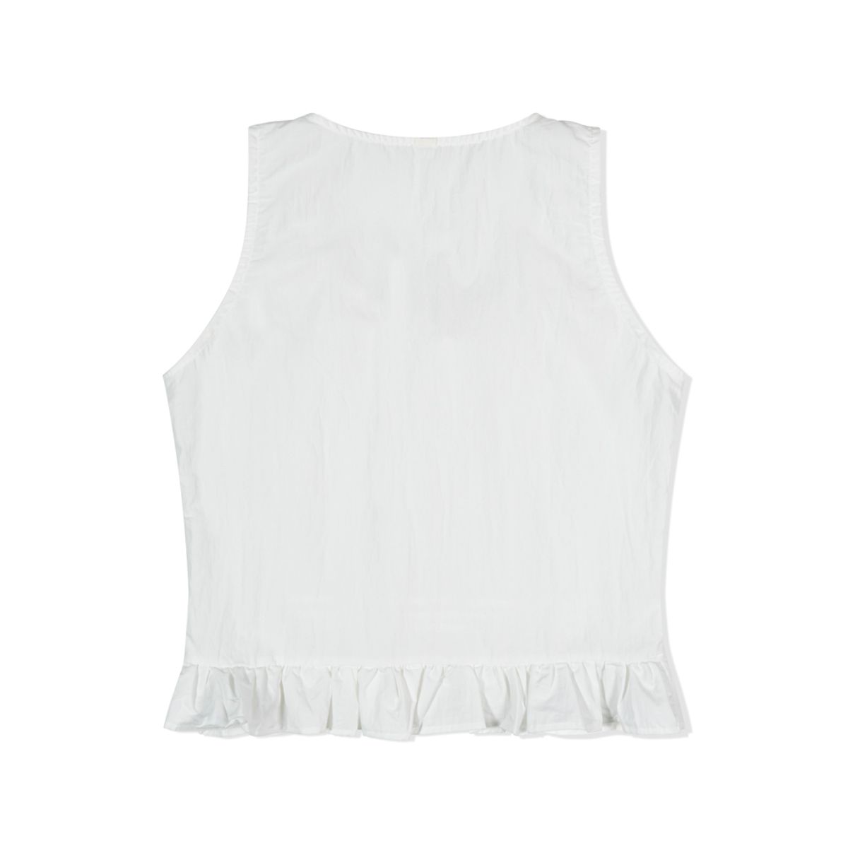 모아(MOAA) Ribbon Frill Blouse (WHITE)