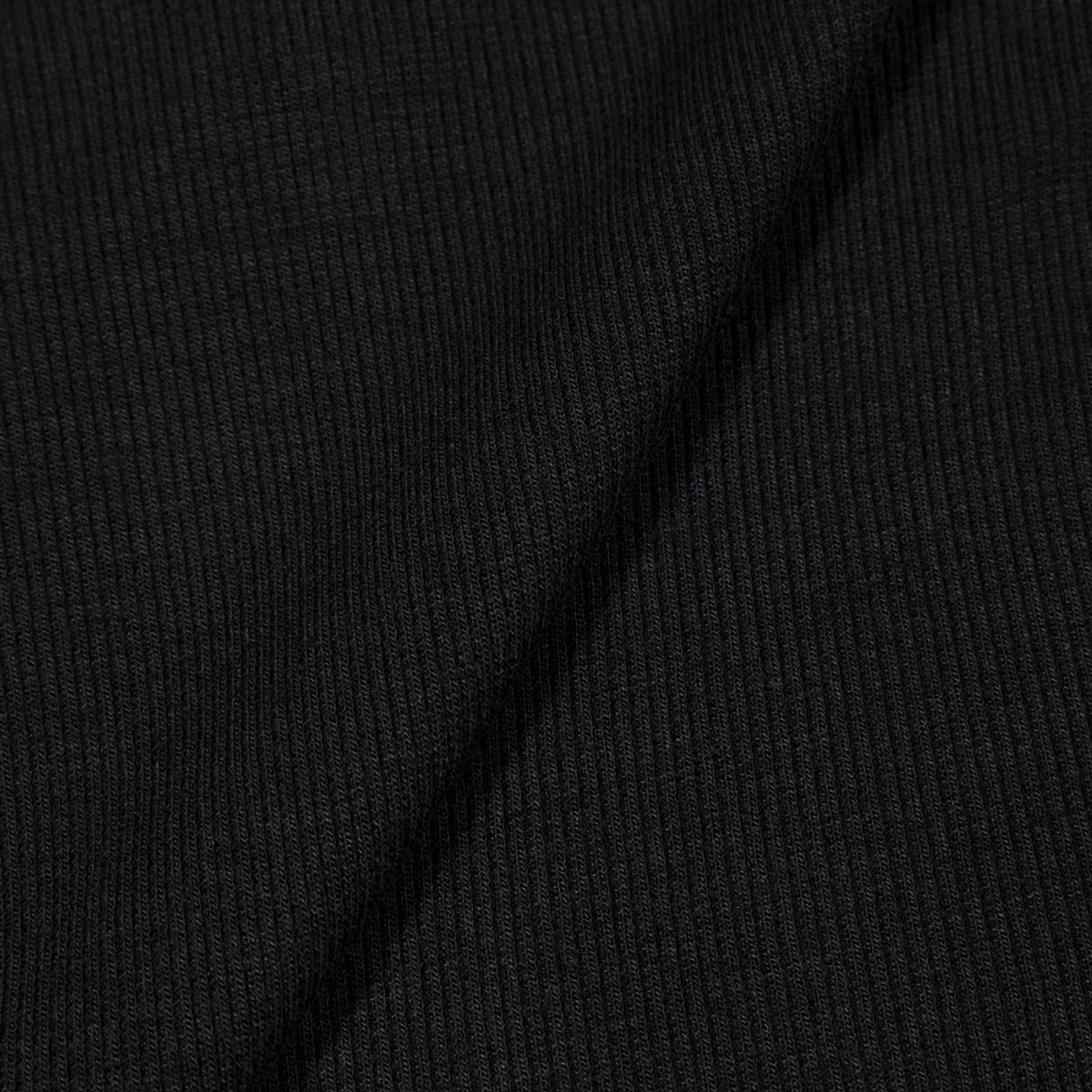 모아(MOAA) Slant Button Rib Tee (BLACK)