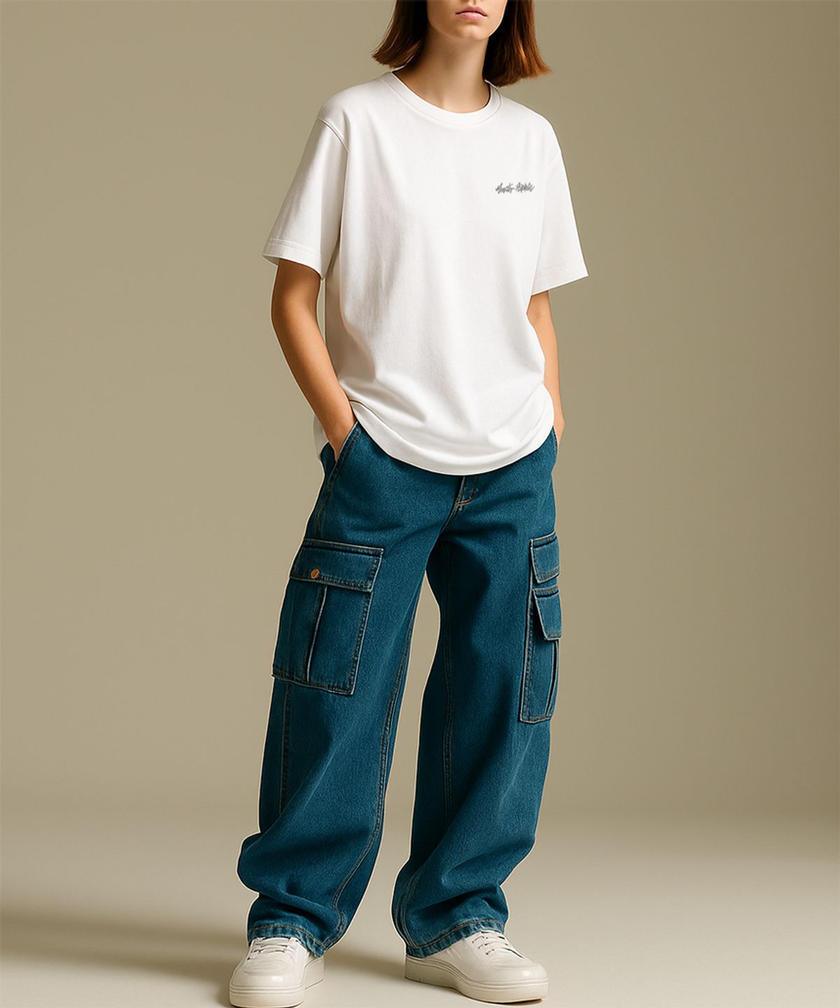 몬스터리퍼블릭(MONSTER REPUBLIC) 레오파드 로고 레드 티셔츠 화이트_8102