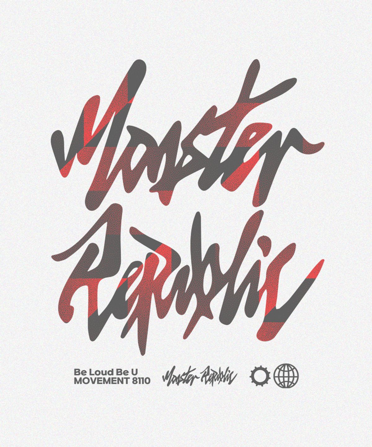 몬스터리퍼블릭(MONSTER REPUBLIC) 미스트 로고 레드 티셔츠 화이트_8110
