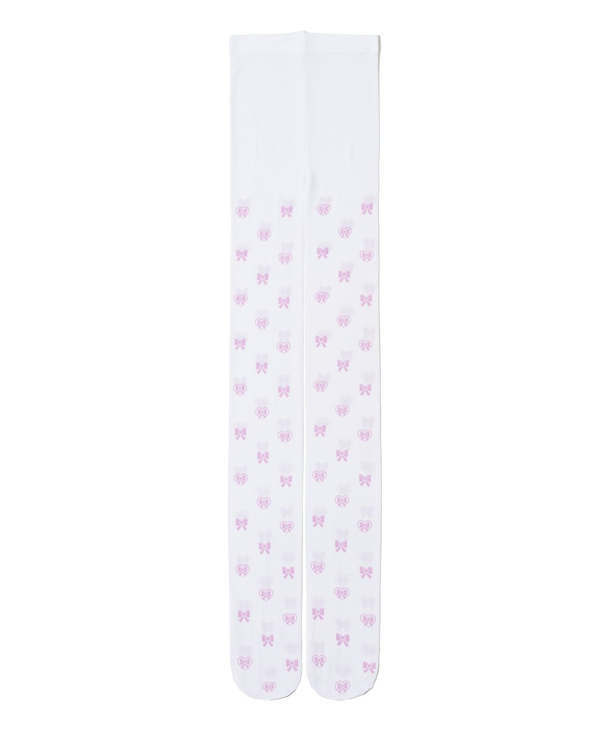 페이키(FAKIII) Pink Ribbon Pixel Tights (80D)_WHITE