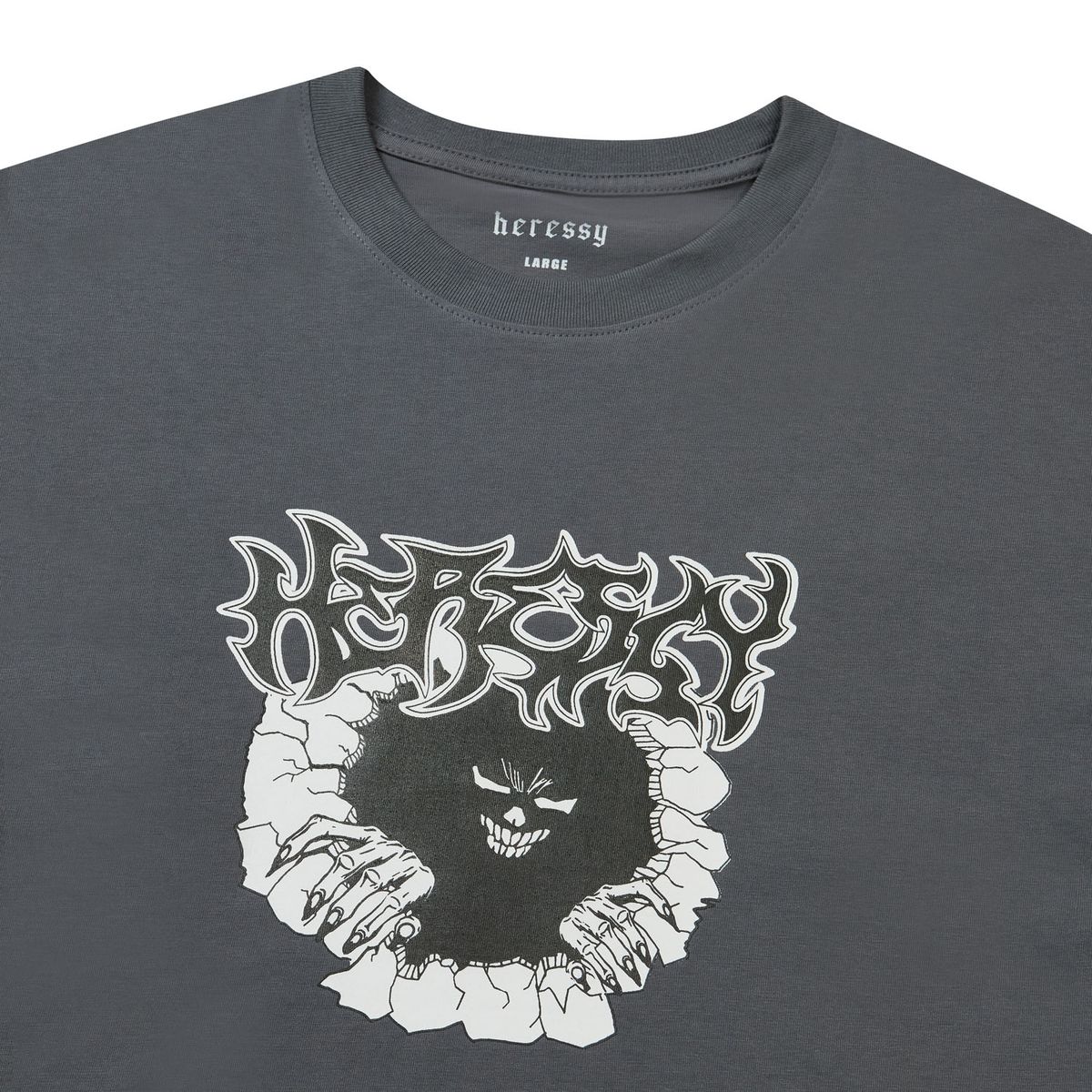 헤레시(HERESSY) BROKEN HERESSY TEE CHARCOAL