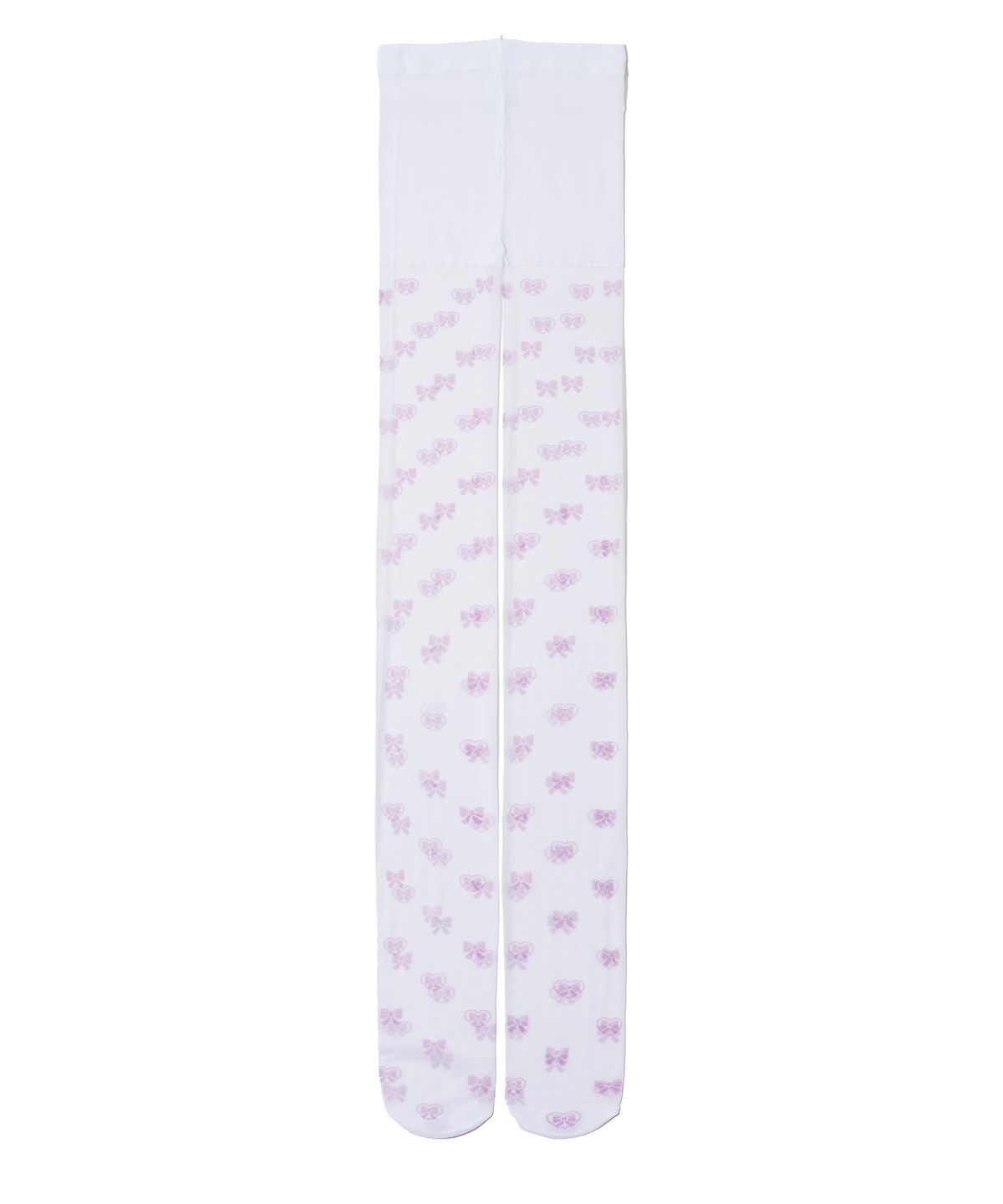 페이키(FAKIII) Pink Ribbon Pixel Tights (20D)_WHITE