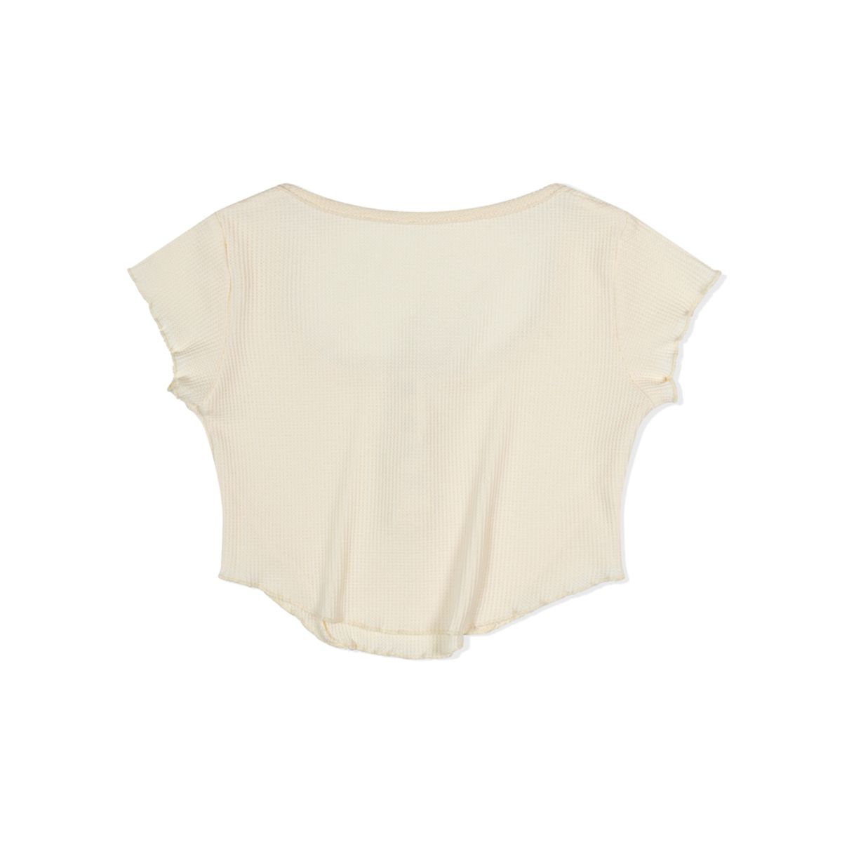 모아(MOAA) Curve Snap Henley Tee (Ivory)