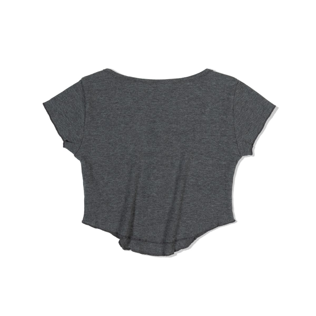 모아(MOAA) Curve Snap Henley Tee (GRAY)