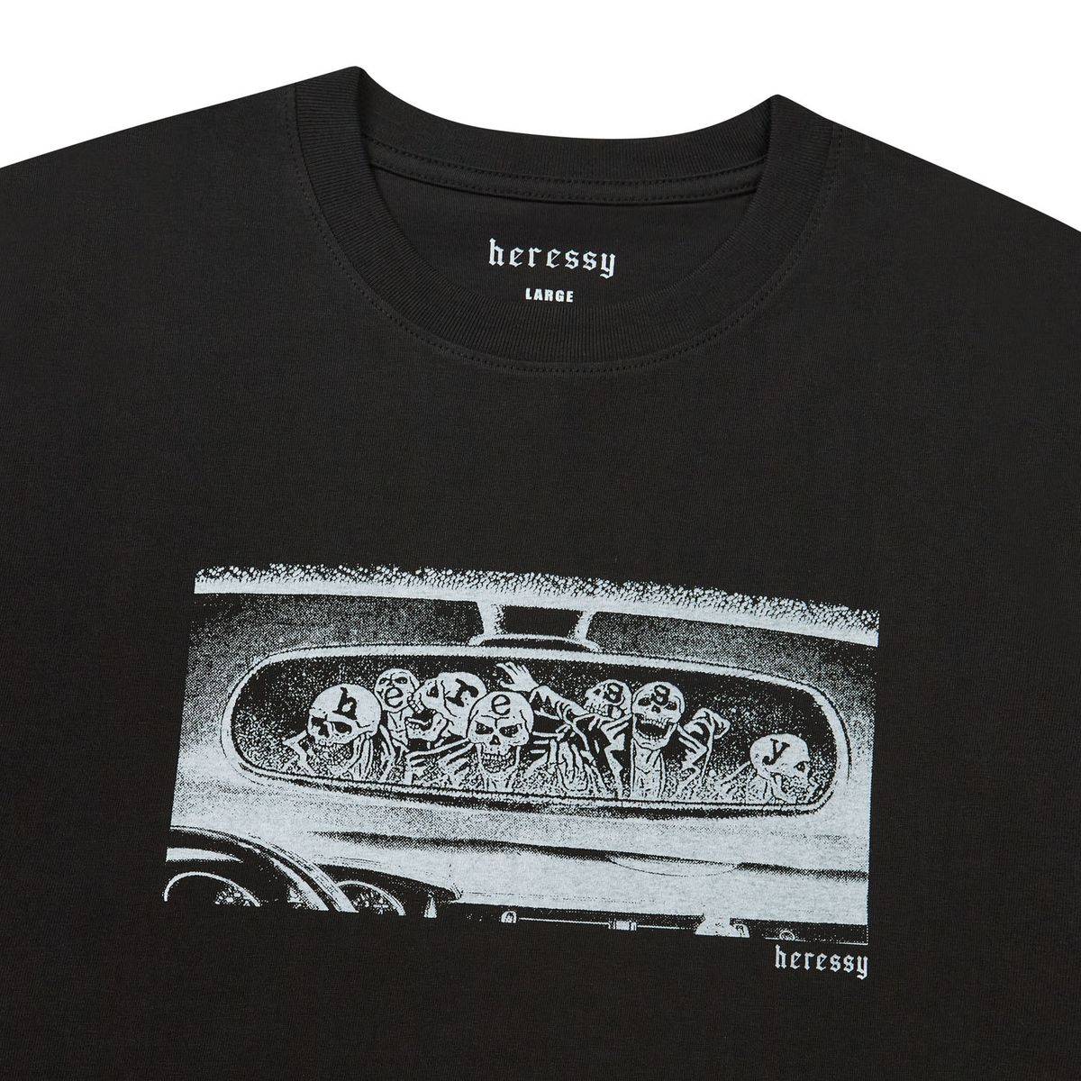 헤레시(HERESSY) BACK MIRROR TEE BLACK