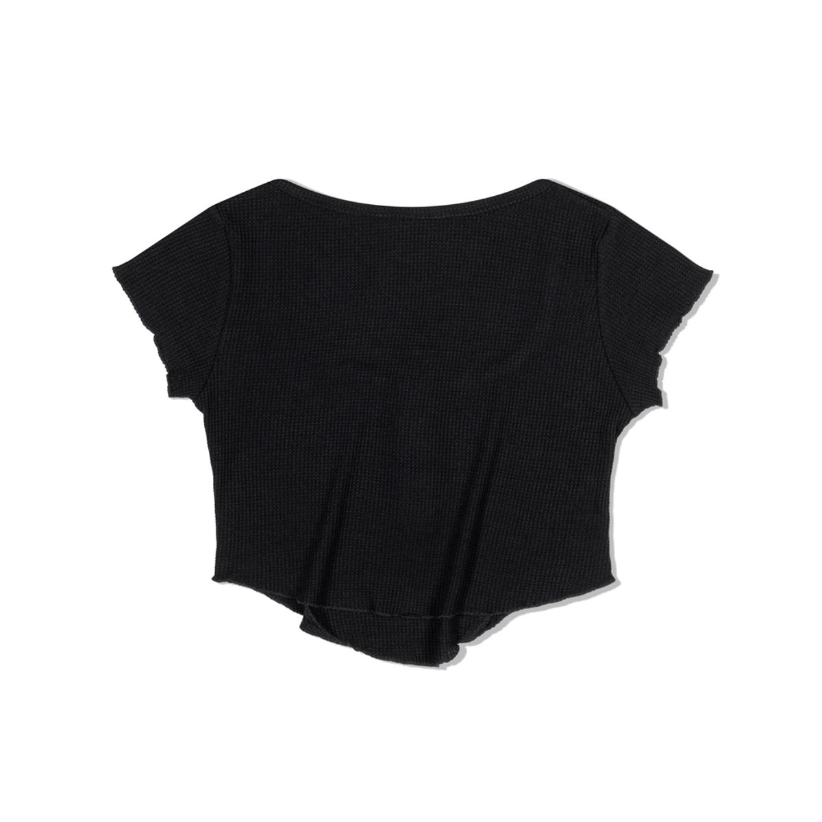 모아(MOAA) Curve Snap Henley Tee (BLACK)