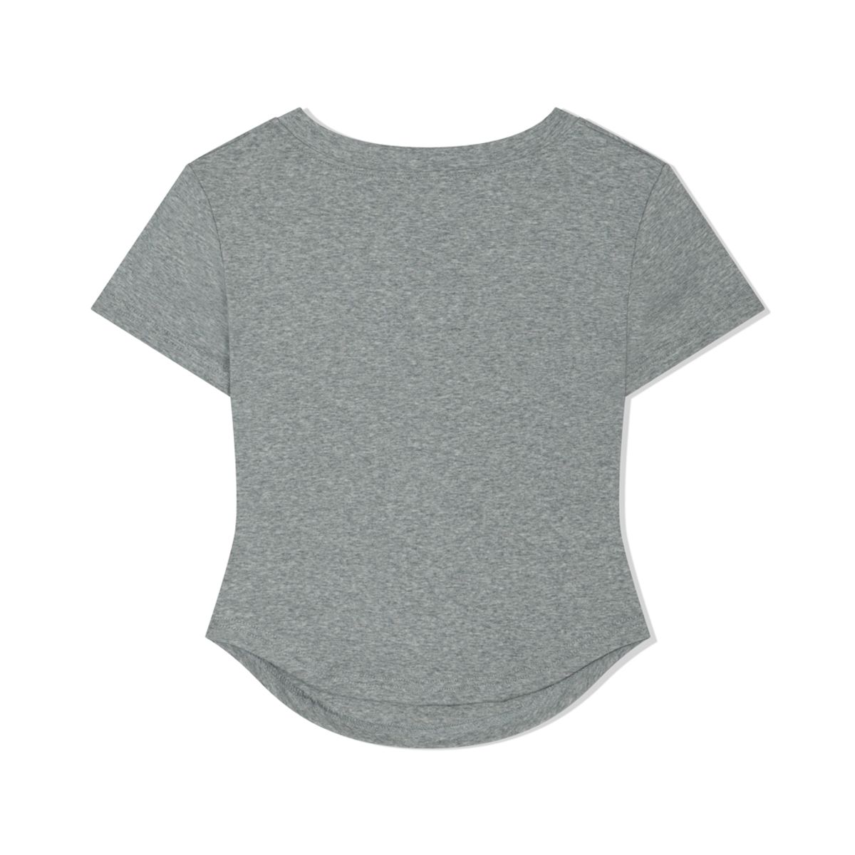 모아(MOAA) Side Ruche Curve Tee (GRAY)