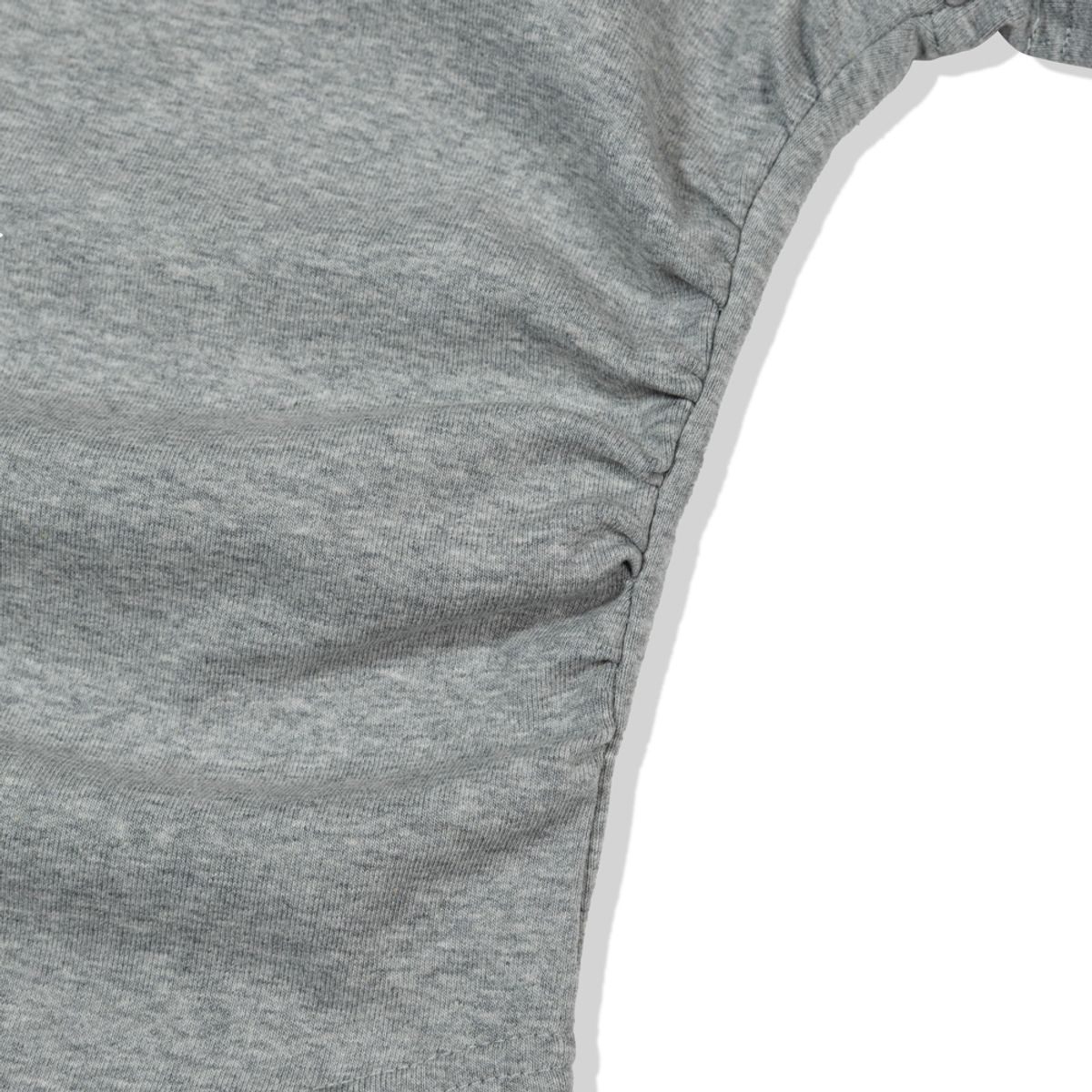 모아(MOAA) Side Ruche Curve Tee (GRAY)