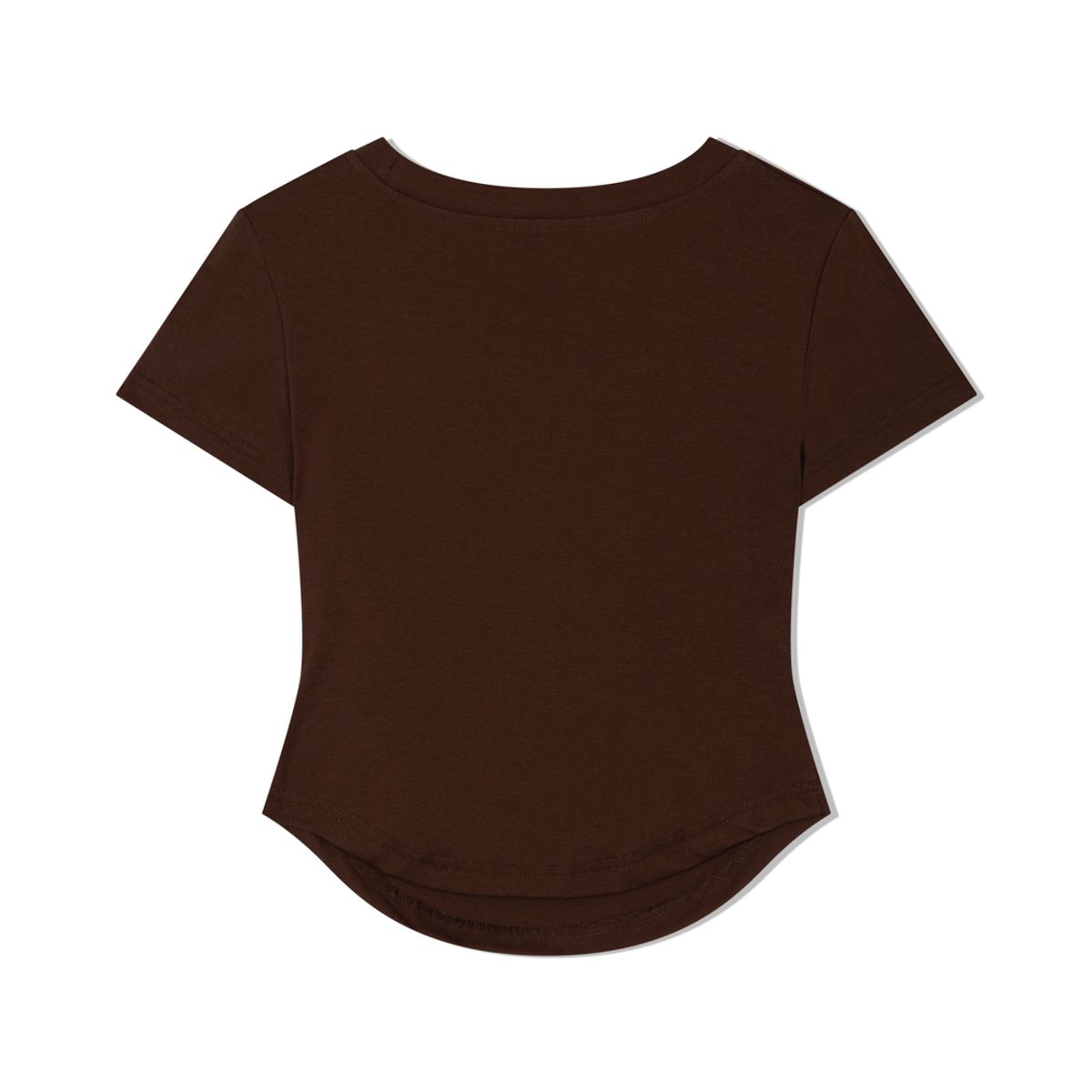 모아(MOAA) Side Ruche Curve Tee (BRICK)