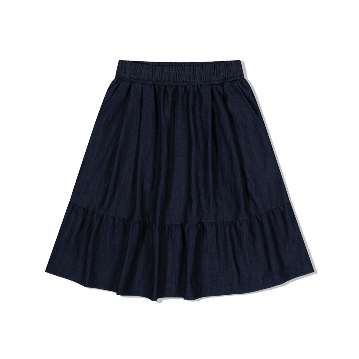 모아(MOAA) Breeze Tiered Skirt (NAVY)
