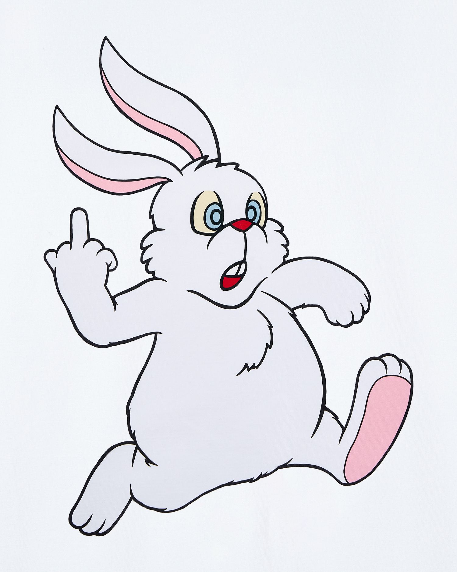 MUSINSA | LAUGHER Puck and Run Bunny (White) T-Shirt - White