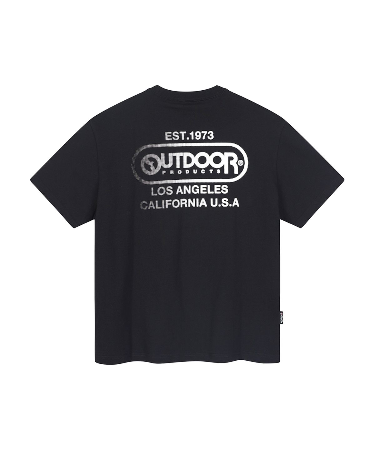 아웃도어 프로덕츠(OUTDOOR PRODUCTS) HALFTONE LOGO T-SHIRTS (BLACK)