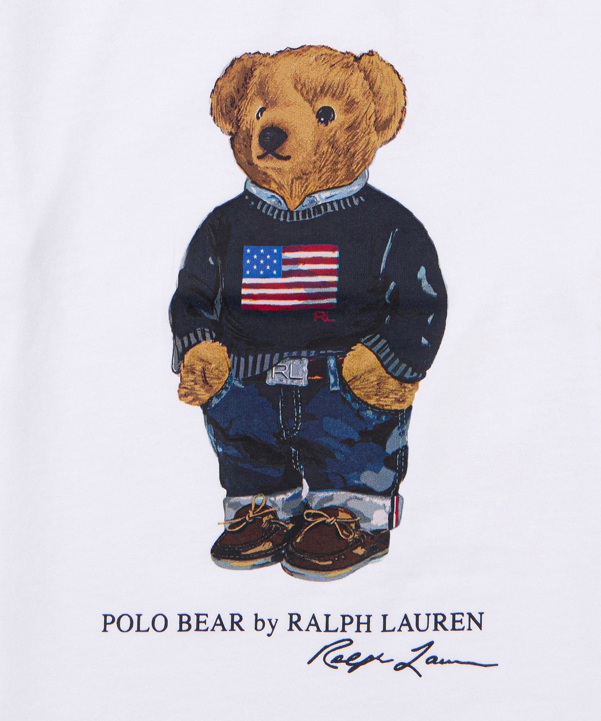 폴로 랄프 로렌 칠드런(POLO RALPH LAUREN CHILDREN) 폴로 베어 코튼 저지 티-멀티 컬러