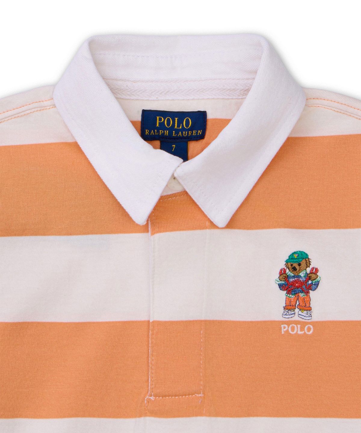 폴로 랄프 로렌 칠드런(POLO RALPH LAUREN CHILDREN) 폴로 베어 숏 슬리브 럭비 셔츠-멀티 컬러