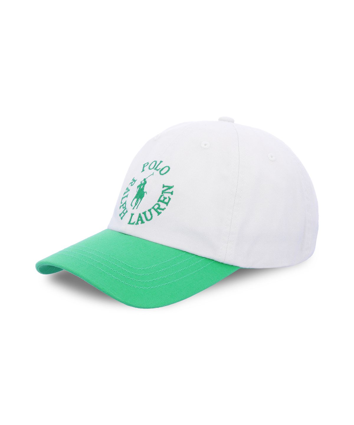 폴로 랄프 로렌 칠드런(POLO RALPH LAUREN CHILDREN) 로고 코튼 트윌 볼 캡-화이트