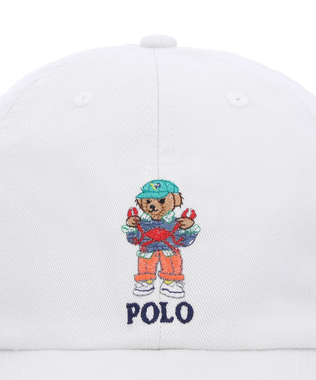 폴로 랄프 로렌 칠드런(POLO RALPH LAUREN CHILDREN) 폴로 베어 코튼 트윌 볼 캡-화이트