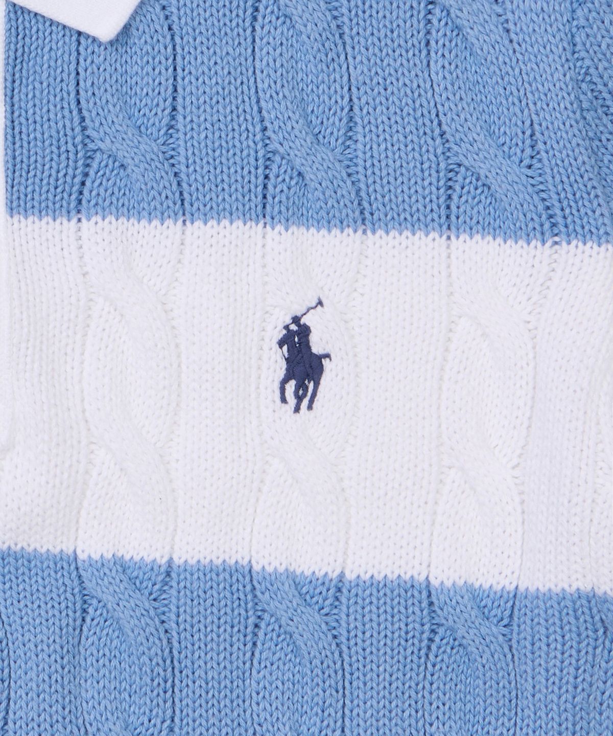 폴로 랄프 로렌(POLO RALPH LAUREN) [W]케이블 니트 폴로 셔츠-화이트
