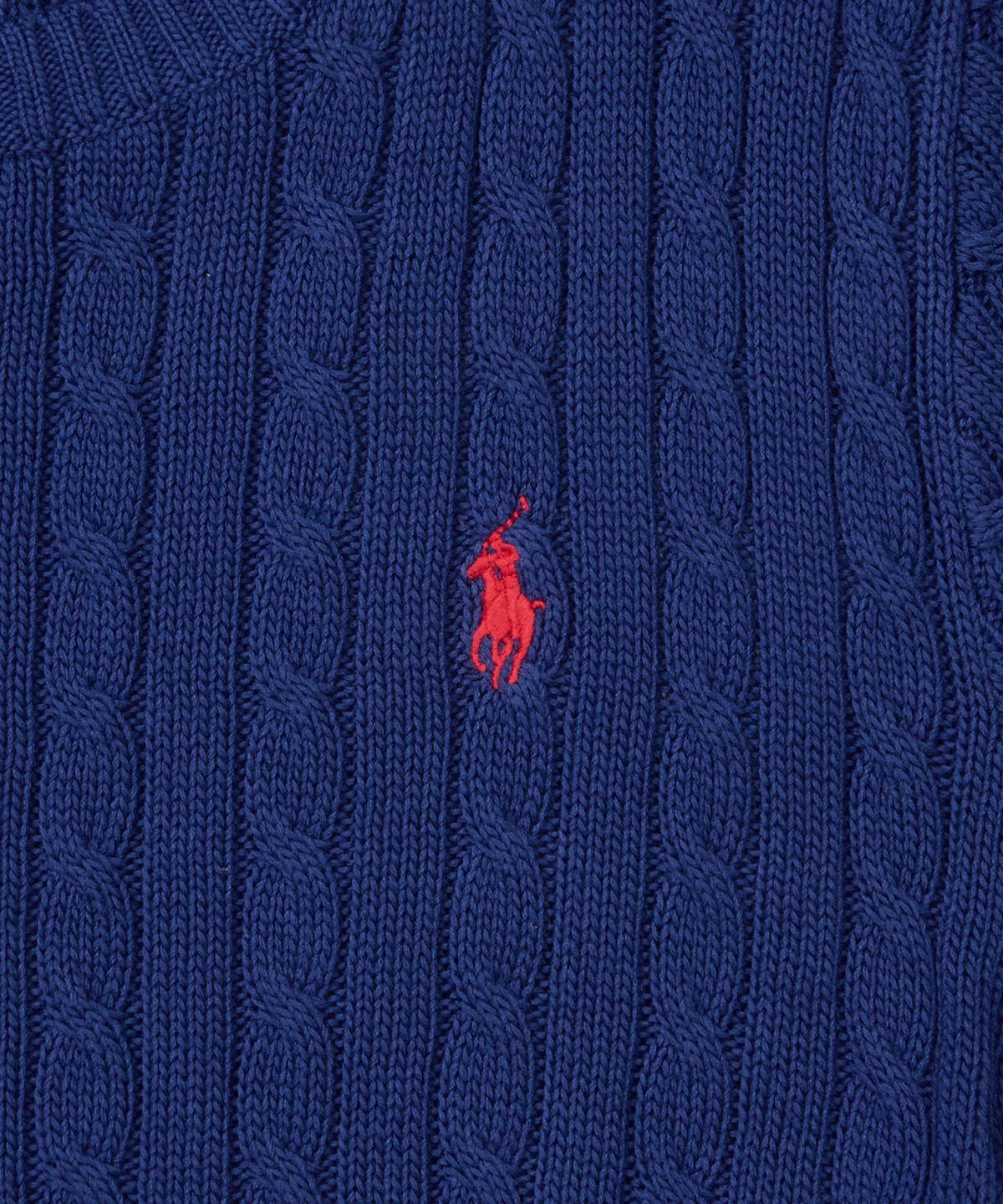 폴로 랄프 로렌(POLO RALPH LAUREN) [W]케이블 니트 코튼 숏 슬리브 스웨터-블루