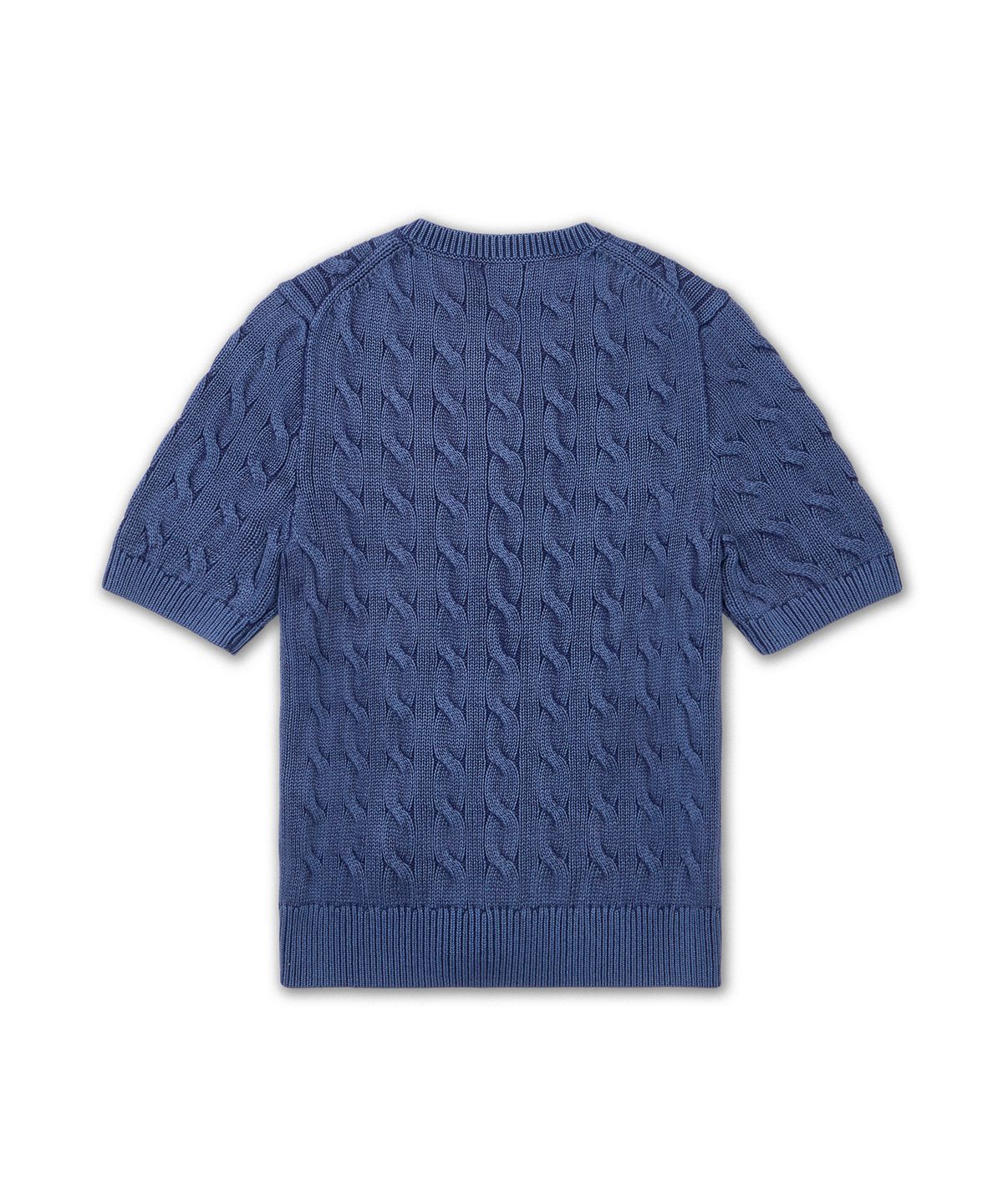 폴로 랄프 로렌(POLO RALPH LAUREN) [W]케이블 니트 코튼 숏 슬리브 카디건-블루