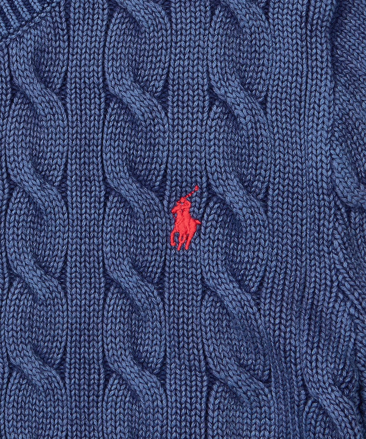 폴로 랄프 로렌(POLO RALPH LAUREN) [W]케이블 니트 코튼 숏 슬리브 카디건-블루