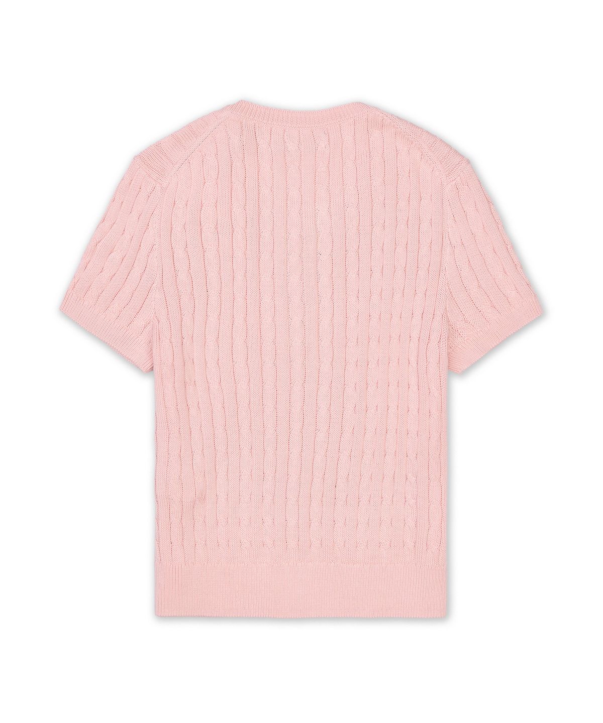 폴로 랄프 로렌(POLO RALPH LAUREN) [W]케이블 니트 코튼 숏 슬리브 카디건-라이트 오렌지