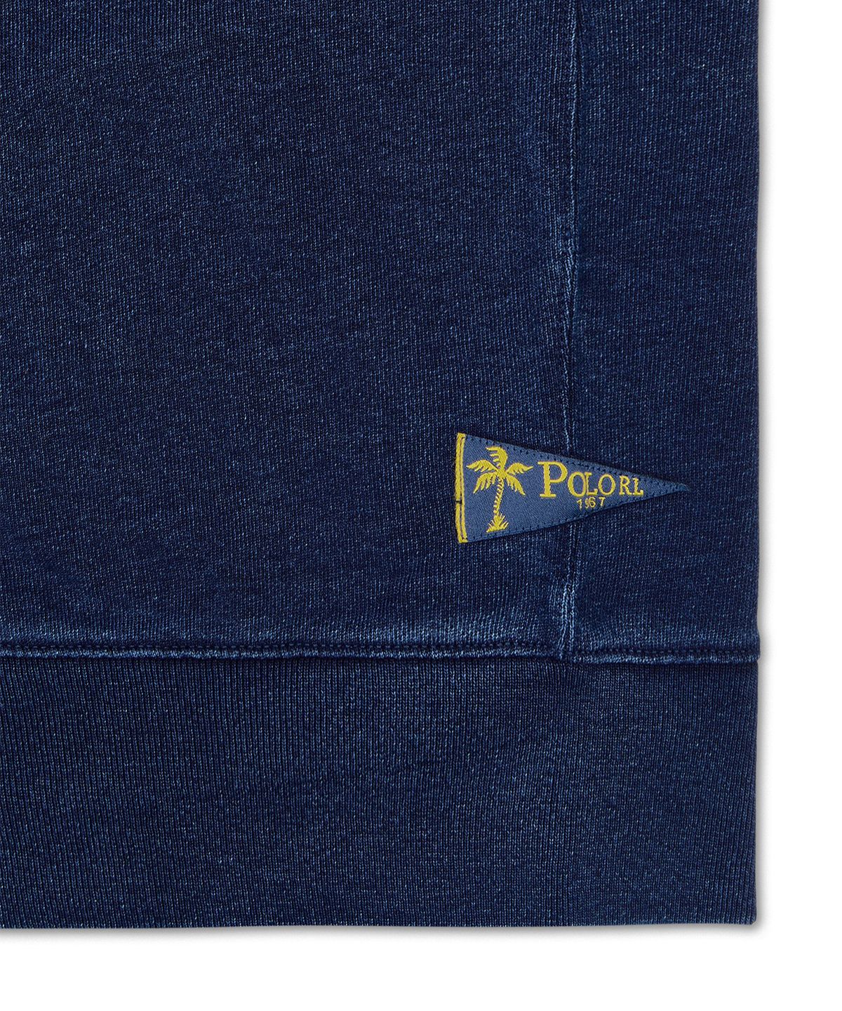 폴로 랄프 로렌(POLO RALPH LAUREN) 인디고 프렌치 테리 패치워크 후디-블루