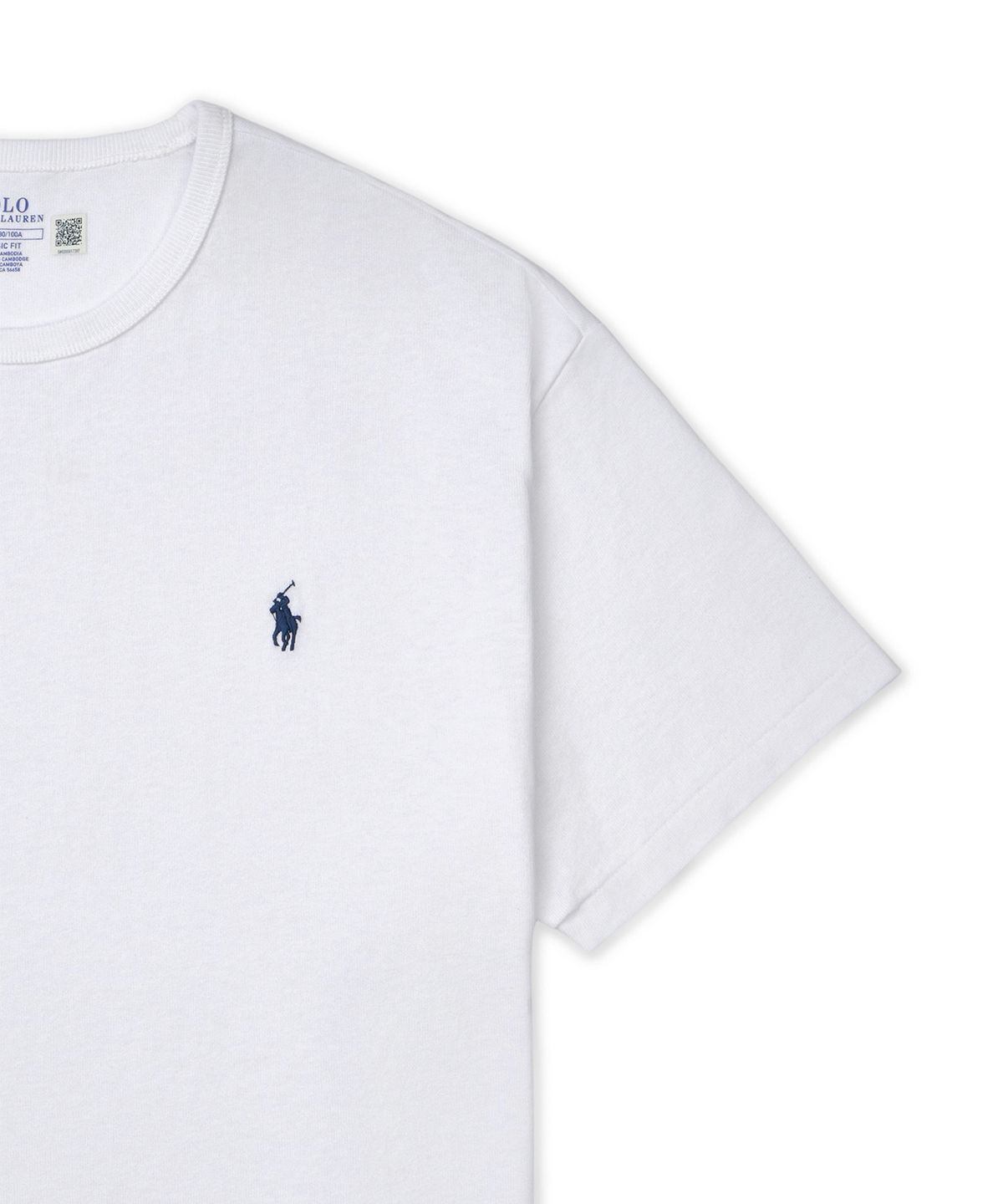 폴로 랄프 로렌(POLO RALPH LAUREN) 클래식핏 헤비웨이트 저지 티셔츠-화이트