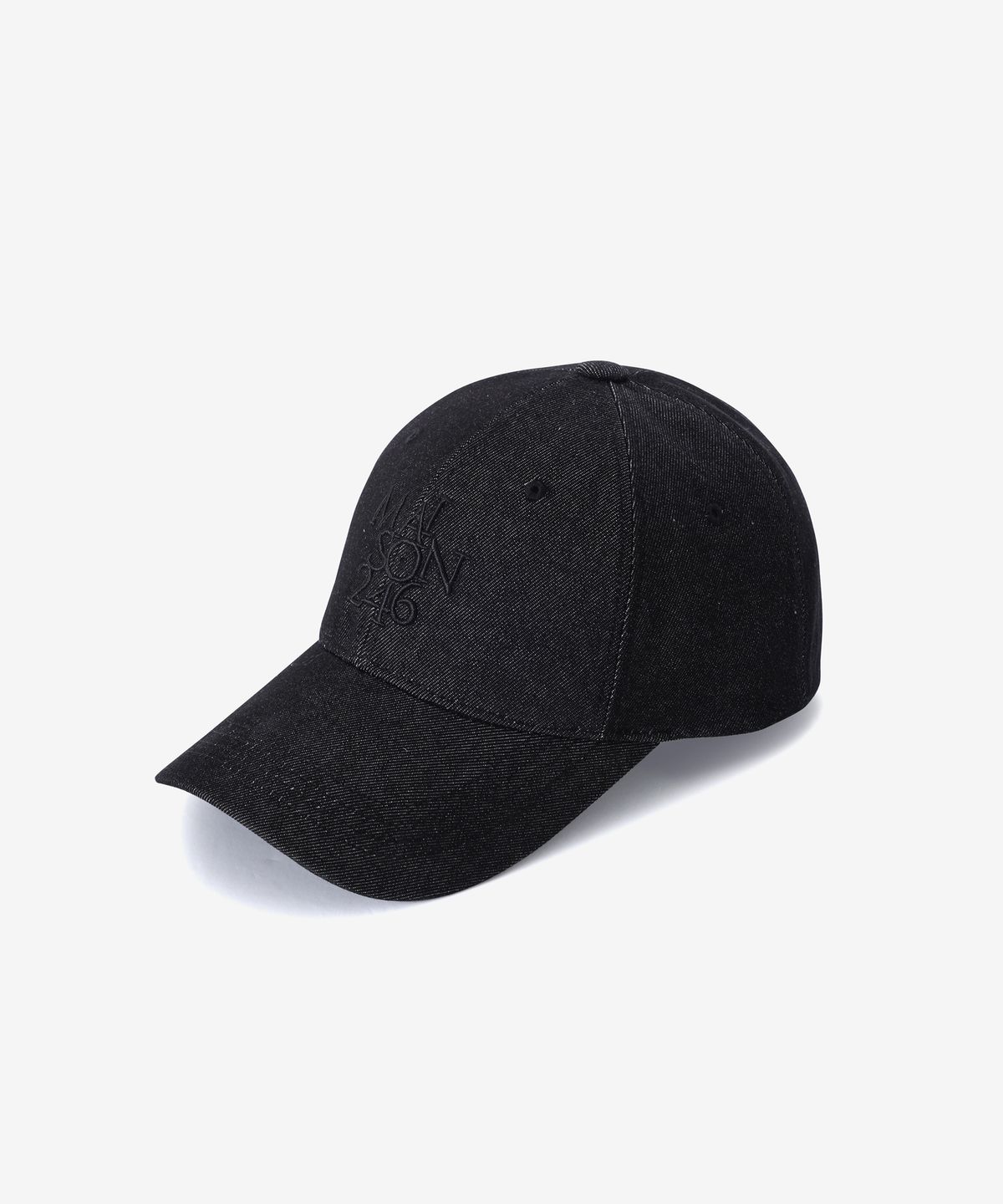 메종246(MAISON246) SIGNITURE BIGLOGO OVERFIT BALLCAP BLACK DENIM