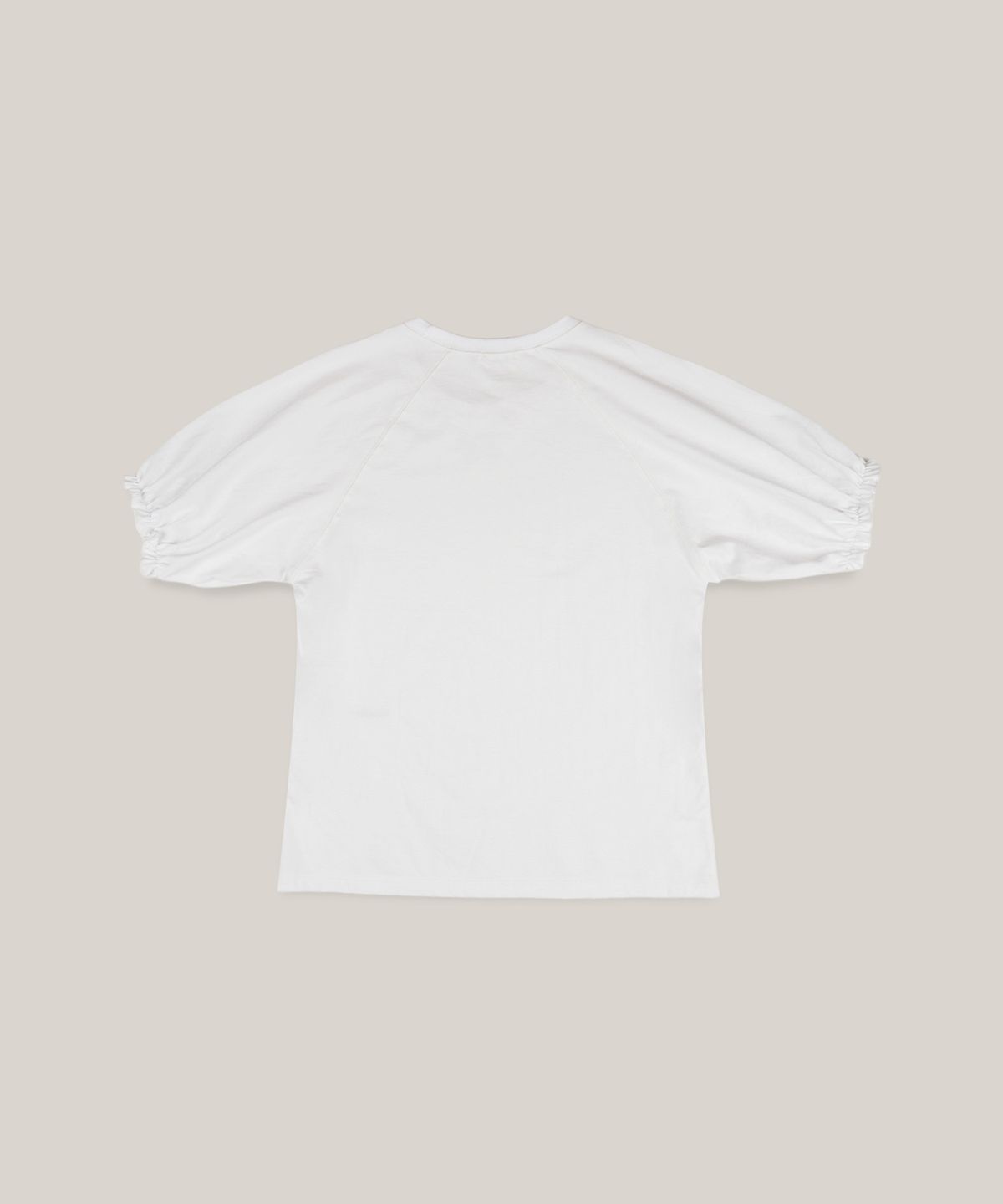 아우로(OURO) PUFF SHIRRING T-SHIRTS [ WHITE ]