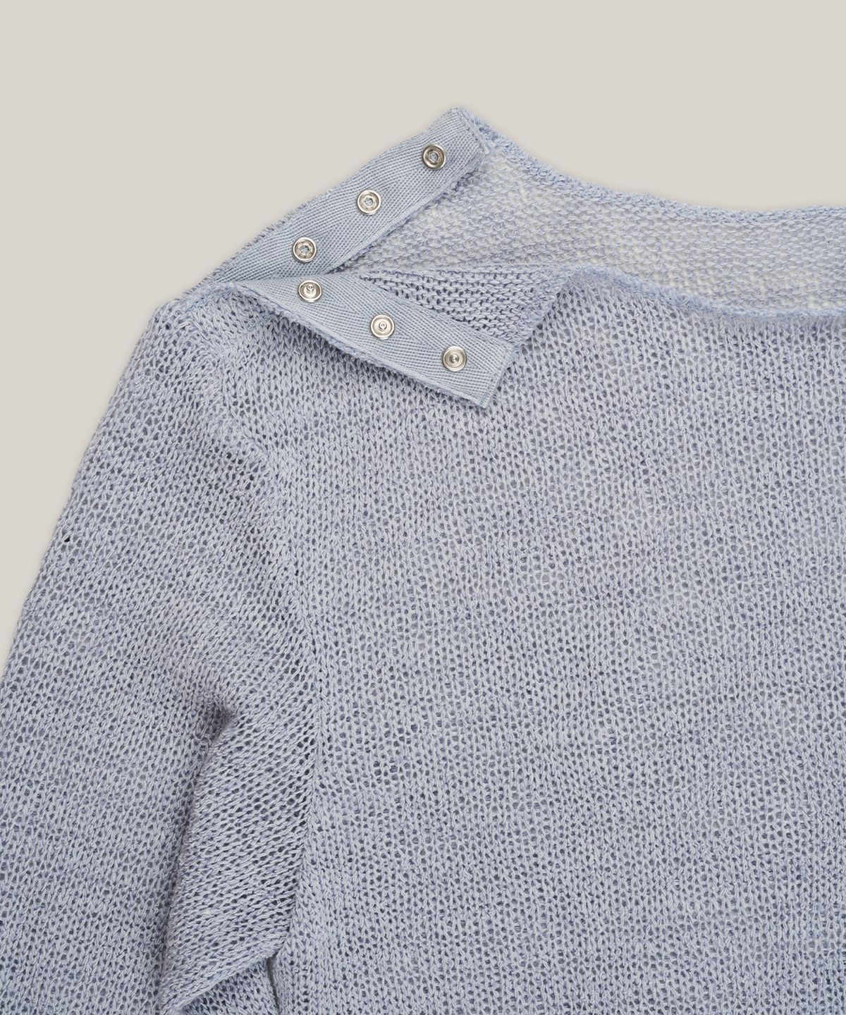 아우로(OURO) BOHEMIAN SNAP TOP [ PALE BLUE ]