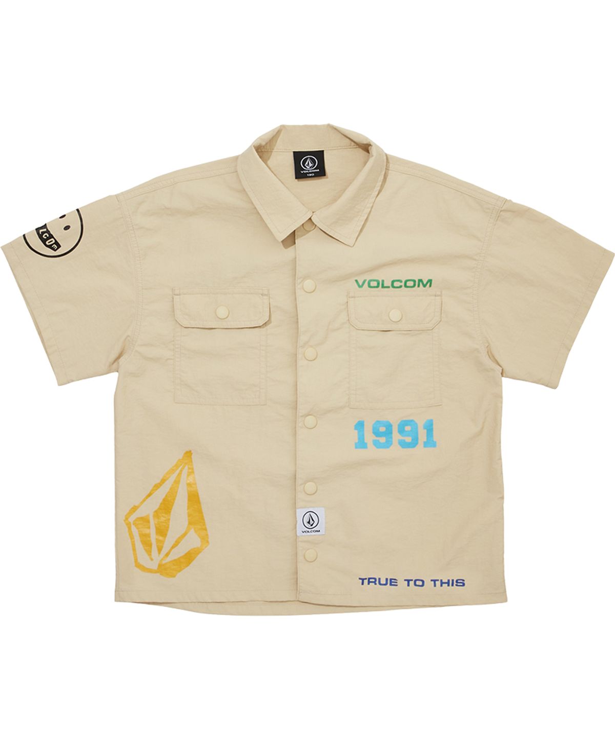 볼컴 키즈(VOLCOM KIDS) 하프슬리브 포켓 워크셔츠 D5M017