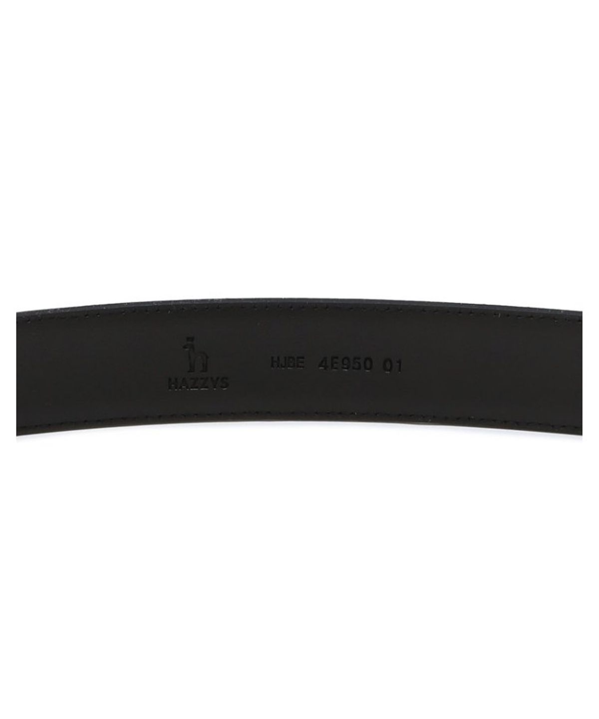 헤지스 맨 액세서리(HAZZYS MEN ACC) [Online Limited] 블랙 버클 체크장식 소가죽 자동벨트 HJBE6F950BK
